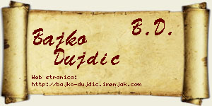 Bajko Dujdić vizit kartica